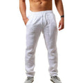 Men's Cotton Linen Pants – Casual Elastic Waist Trousers