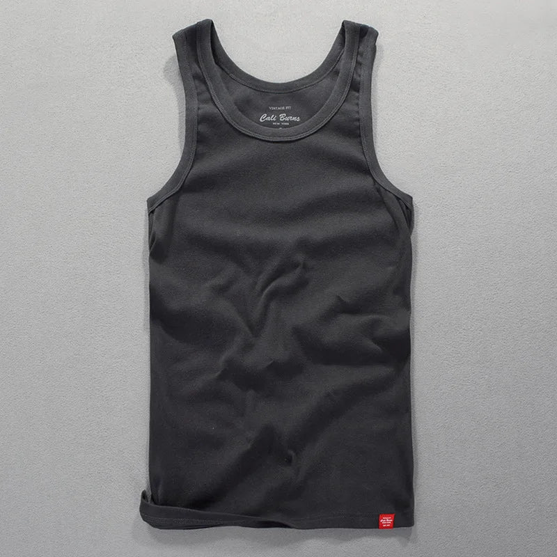 Men's Cotton Tank Top – Casual Sleeveless Summer Vest