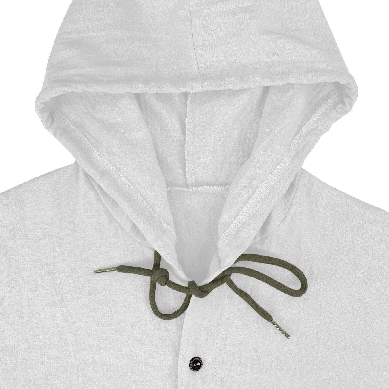 Men's Long Sleeve Linen Hoodie Shirt – Casual Loose Button-Up Top