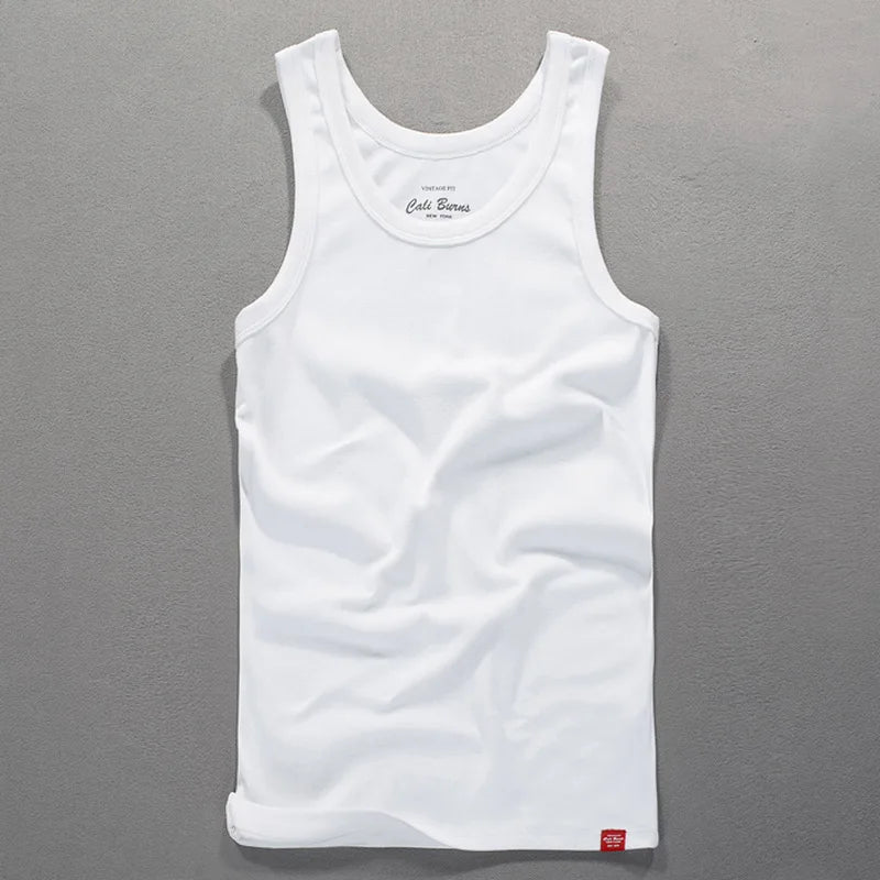 Men's Cotton Tank Top – Casual Sleeveless Summer Vest