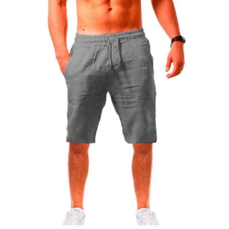 Men's Cotton Linen Pants – Casual Elastic Waist Trousers
